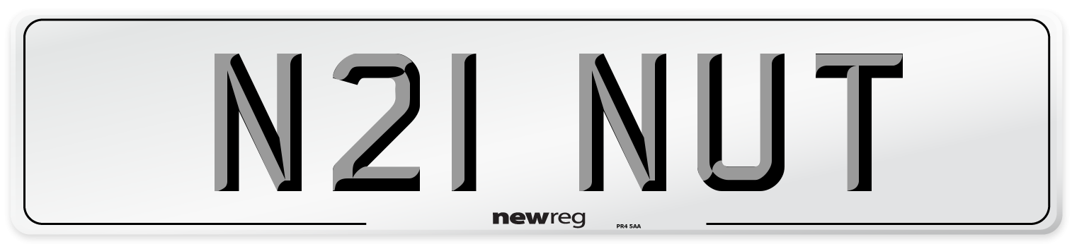 N21 NUT Number Plate from New Reg